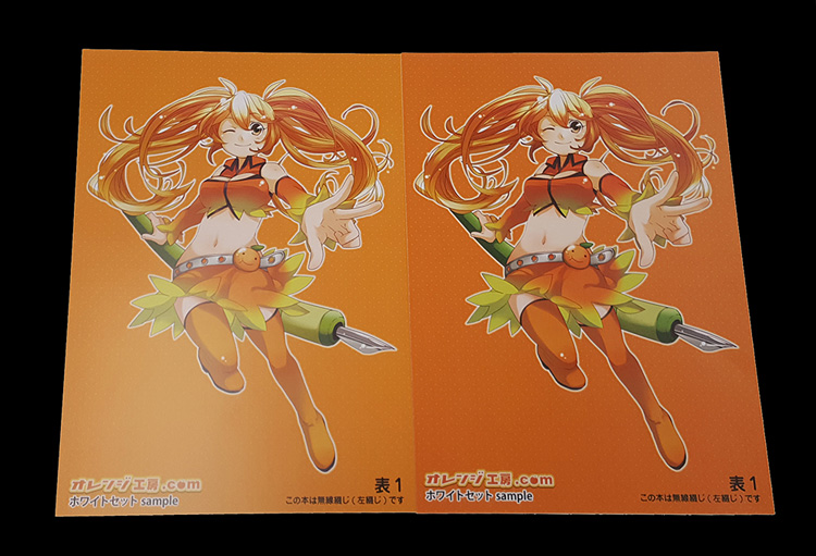 新フルカラー印刷機導入(右側が新印刷機)